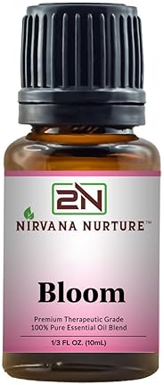 NIRVANA NURTURE BLOOM BLEND 100 PURE NATURAL AROMATHERAPY OIL PREMIUM MOOD BOOSTER FOR CALM RELAXATION