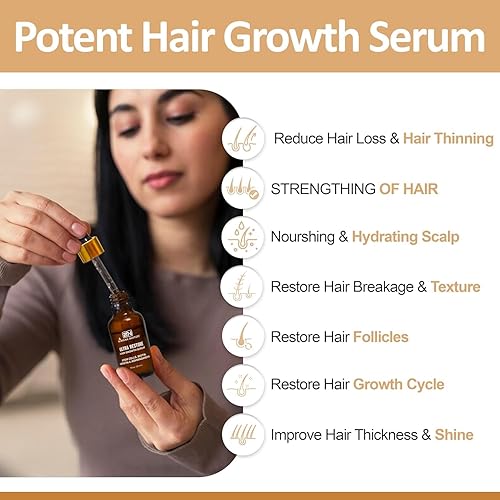 NIRVANA NURTURE ULTRA RESTORE HAIR GROWTH SERUM WITH STEM CELLS, BIOTIN ASHWAGANDHA FOR FULLER HAIR SCALP HEALTH