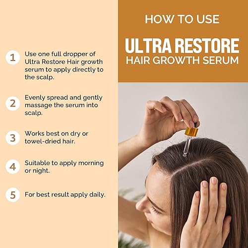NIRVANA NURTURE ULTRA RESTORE HAIR GROWTH SERUM WITH STEM CELLS, BIOTIN ASHWAGANDHA FOR FULLER HAIR SCALP HEALTH