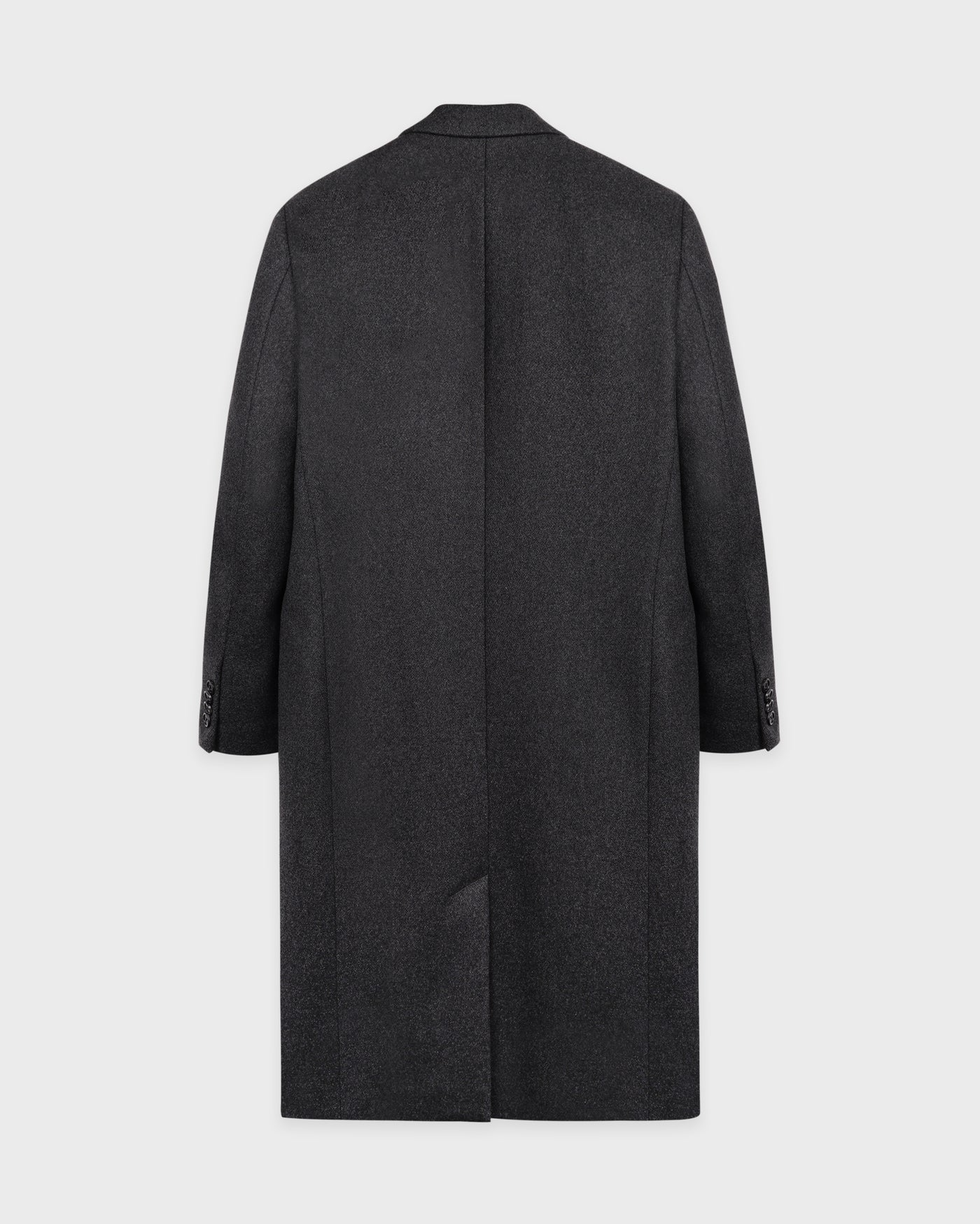 SPORTY&RICH SIGNATURE LOGO WOOL OVERCOAT MEN - DARK GRAY