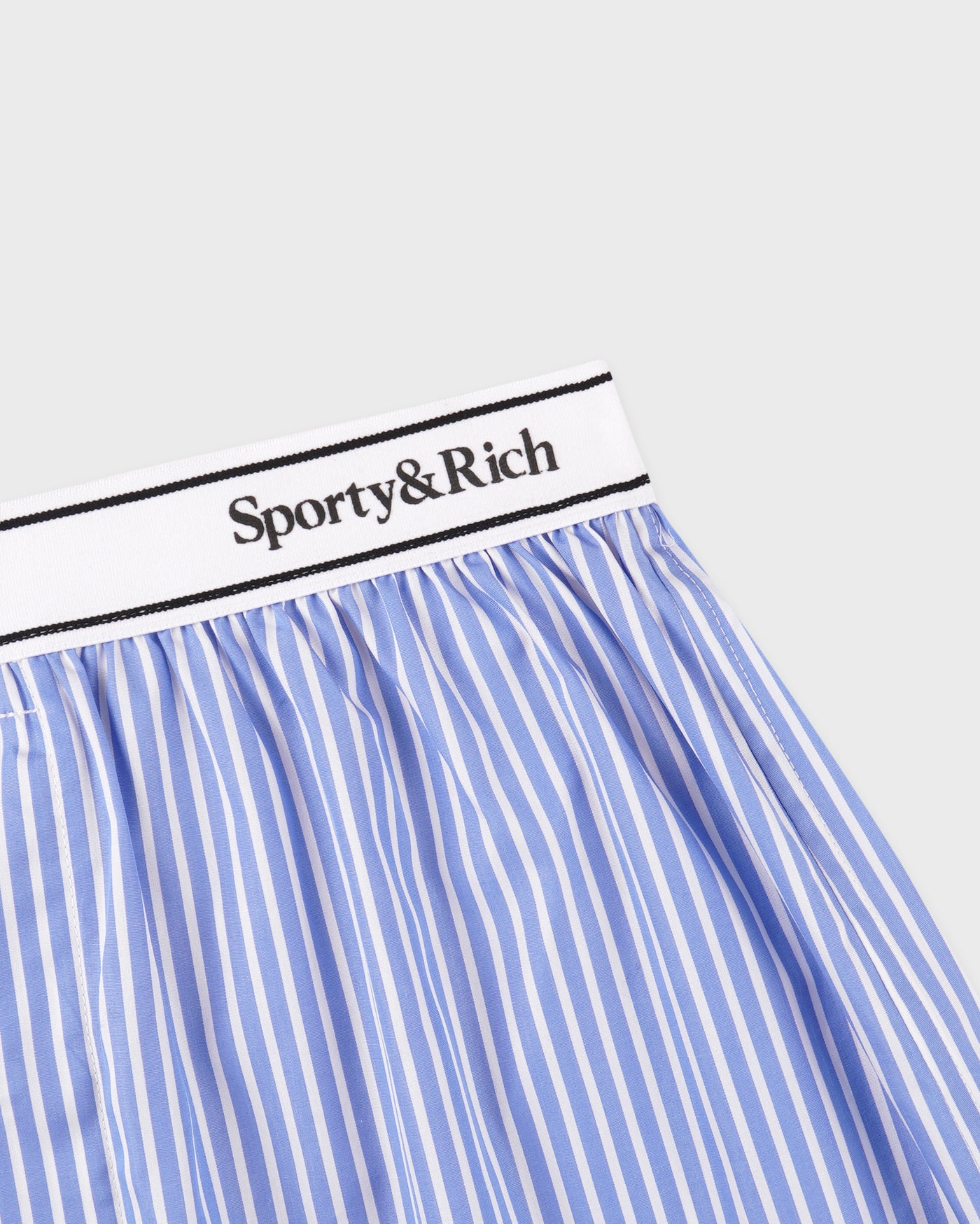 SPORTY&RICH SERIF LOGO BOXER - NAVY STRIPE