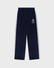 SPORTY&RICH CROWN TENNIS VELOUR SWEATPANT - NAVY/ECRU