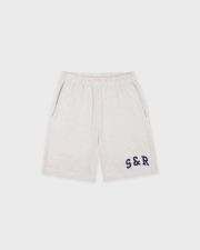 SPORTY&RICH S&R IVY GYM SHORT - HEATHER GRAY/NAVY