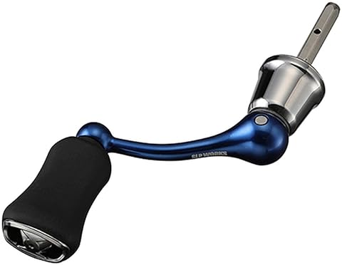DAIWA SLP WORKS MACHINE CUT SHAFT HANDLE SET WITH I-SHAPE KNOB 40MM BLUE