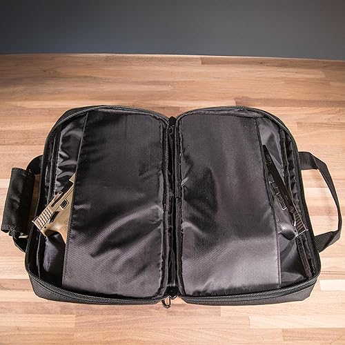 SMITH WESSON M P PRO TAC PADDED HANDGUN CASE WITH BALLISTIC FABRIC EXTERNAL POCKETS