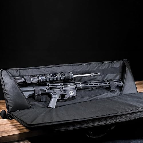 SMITH WESSON M P PRO TAC PADDED RIFLE CASE WITH BALLISTIC FABRIC EXTERNAL POCKETS
