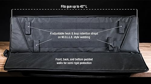 SMITH WESSON M P PRO TAC PADDED RIFLE CASE WITH BALLISTIC FABRIC EXTERNAL POCKETS