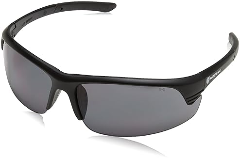 SMITH WESSON CORPORAL HALF FRAME SHOOTING GLASSES WITH NO-SLIP RUBBER, IMPACT RESISTANT STORAGE BAG