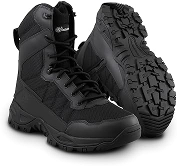 SMITH WESSON SCOUT 8 LIGHTWEIGHT BREATHABLE TACTICAL SIDE-ZIP BOOTS FOR OUTDOOR, HIKING, MOTORCYCLE