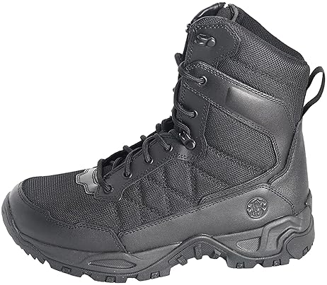 SMITH WESSON SCOUT 8 LIGHTWEIGHT BREATHABLE TACTICAL SIDE-ZIP BOOTS FOR OUTDOOR, HIKING, MOTORCYCLE