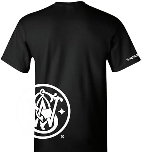 SMITH WESSON MENS 100 COTTON SHORT SLEEVE CREWNECK GRAPHIC T-SHIRT WITH WRAP-AROUND LOGO