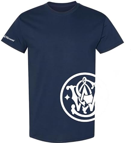 SMITH WESSON MENS 100 COTTON SHORT SLEEVE CREWNECK GRAPHIC T-SHIRT WITH LOGO DESIGN