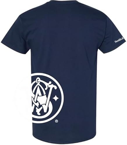 SMITH WESSON MENS 100 COTTON SHORT SLEEVE CREWNECK GRAPHIC T-SHIRT WITH LOGO DESIGN