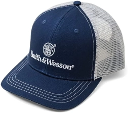 SMITH WESSON MENS TRUCKER HAT - CLASSIC EMBROIDERED LOGO MID-PROFILE BASEBALL CAP