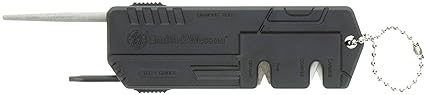 SMITH WESSON HEAVY DUTY KNIFE SHARPENER WITH FINE COARSE SIDES, SCREWDRIVER KEYCHAIN FOR OUTDOOR, SU