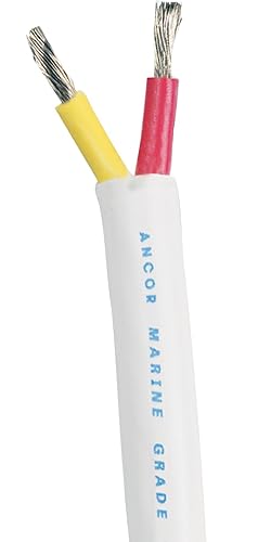 ANCOR MARINE GRADE 124310 SAFETY DUPLEX CABLE 12 2 AWG FLAT 100FT RED YELLOW