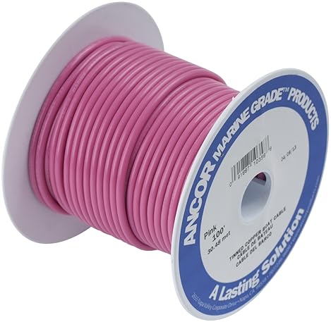 ANCOR 184603 MARINE GRADE 14-GAUGE PINK TINNED COPPER BOAT WIRING, 18-FEET LENGTH