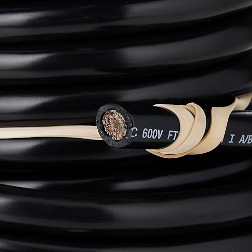 ANCOR 114002 TINNED COPPER 2 AWG BATTERY CABLE BLACK 25FT DURABLE MARINE GRADE WIRE