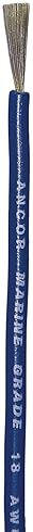 ANCOR 100150 MARINE GRADE 18-GAUGE TINNED COPPER BOAT WIRING, DARK BLUE, 500 FEET