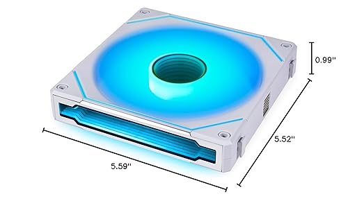 LIAN LI UNI FAN SL-INFINITY 140MM ARGB WHITE FAN SINGLE PACK WITH DAISY-CHAIN DESIGN