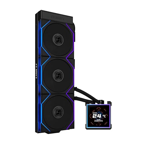 LIAN LI HYDROSHIFT II-S 360MM ARGB LIQUID CPU COOLER WITH 3.4 LCD SCREEN, LOW-NOISE FANS