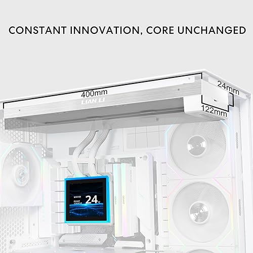 LIAN LI HYDROSHIFT II 360MM ARGB LIQUID CPU COOLER WITH 3.4 LCD, LOW-NOISE FANS, WHITE