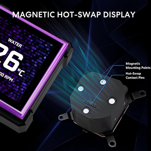 LIAN LI HYDROSHIFT II 360 ARGB LIQUID CPU COOLER 360MM AIO WITH 3.4 IPS LCD SCREEN BLACK