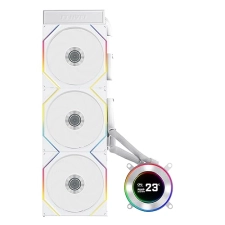 LIAN LI HYDROSHIFT II-C 360TL RGB LIQUID CPU COOLER 360MM AIO WITH IPS LCD RGB FANS WHITE