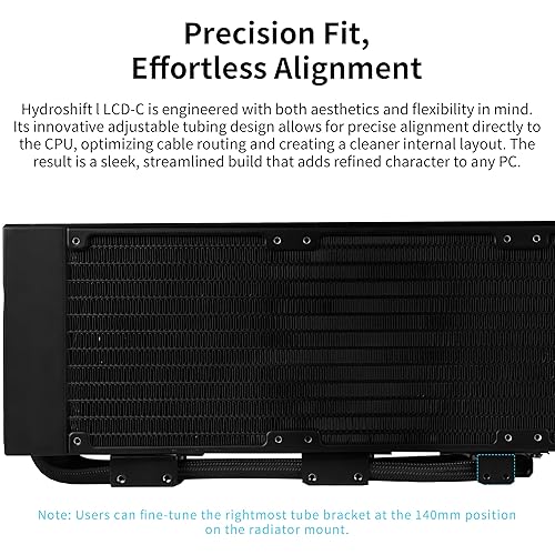 LIAN LI HYDROSHIFT II-C 360 LIQUID CPU COOLER WITH LCD SCREEN, SLIDE-TUBE, MULTI-MODE CONTROL