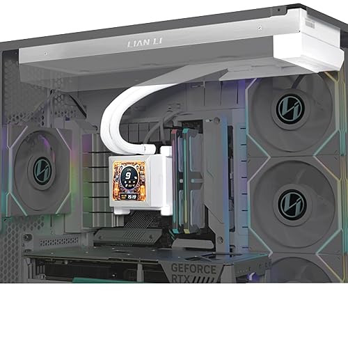LIAN LI HYDROSHIFT LCD 360 LIQUID COOLER WHITE WITH 2.88 LCD, FLEXIBLE COOLANT PATHWAY