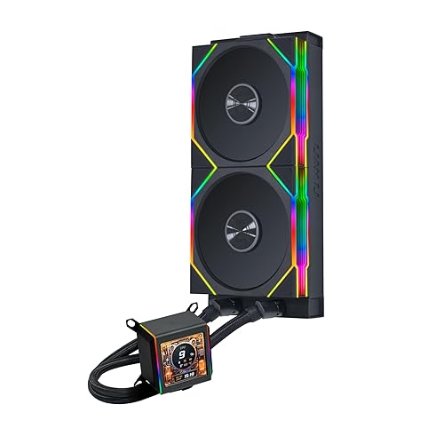 LIAN LI GALAHAD II 280MM AIO LIQUID COOLER WITH 2X140MM RGB FANS 2.88 IPS LCD SCREEN