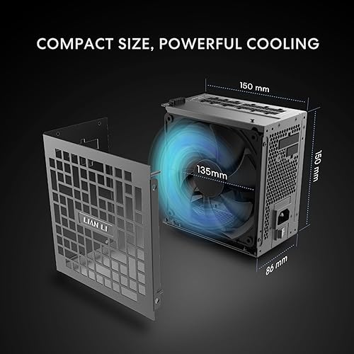 LIAN LI RS 1000W FULLY MODULAR ATX POWER SUPPLY 80 GOLD, USB FAN HUB, 10-YEAR WARRANTY
