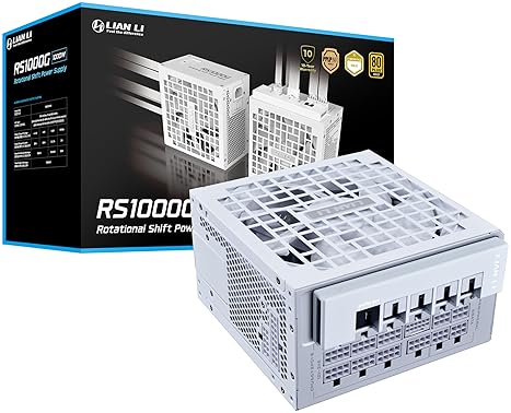 LIAN LI RS 1000W FULLY MODULAR ATX PSU 80 GOLD, CYBENETICS PLATINUM, USB FAN HUB, WHITE