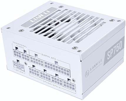 LIAN LI SP V2 750W SFX POWER SUPPLY 80 GOLD, LOW NOISE, ATX 3.1, PCIE 5.0, WHITE