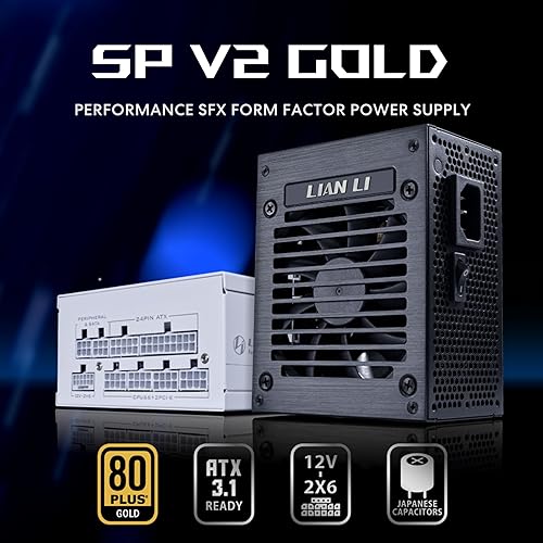 LIAN LI SP V2 850W SFX POWER SUPPLY 80 GOLD, LOW NOISE, ATX 3.1, PCIE 5.0, WHITE