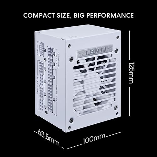 LIAN LI SP V2 850W SFX POWER SUPPLY 80 GOLD, LOW NOISE, ATX 3.1, PCIE 5.0, WHITE