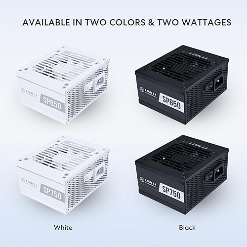 LIAN LI SP V2 850W SFX POWER SUPPLY 80 GOLD, LOW NOISE, ATX 3.1, PCIE 5.0, WHITE