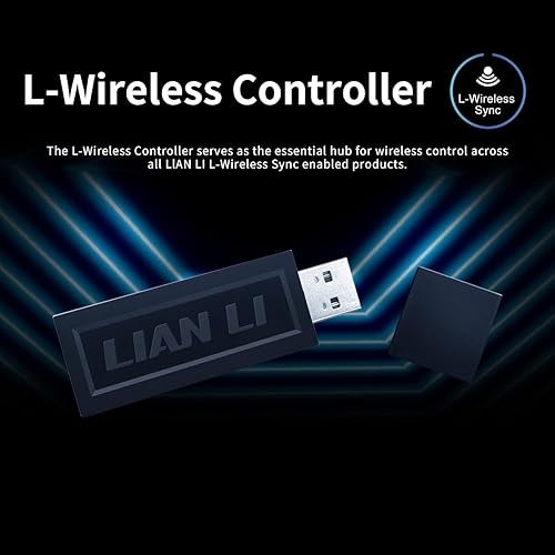 LIAN LI UNI FAN TL LCD 120MM WIRELESS ARGB FAN SINGLE PACK BLACK NO CONTROLLER INCLUDED