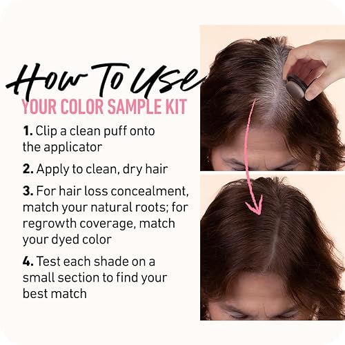 BOLDIFY HAIRLINE POWDER SAMPLE KIT ROOT TOUCH UP FOR GRAY COVERAGE BALD SPOT CONCEALING