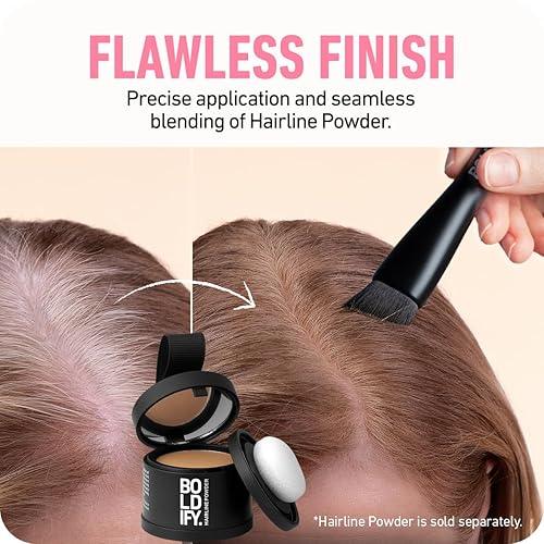 BOLDIFY FOUR-ENDED HAIRLINE POWDER BRUSH WITH SPONGE TIP FOR HAIR CONCEALER ROOT TOUCH UP