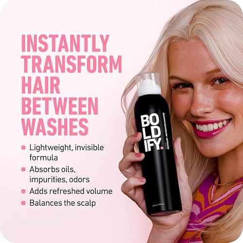 BOLDIFY  DRY SHAMPOO SPRAY INSTANT CLEAN, VOLUME SCALP BALANCE WITH SCALPOSINE RICE STARCH