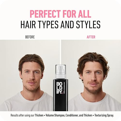 BOLDIFY HAIR THICKENING SPRAY 8OZ VOLUME BOOSTER TEXTURE SPRAY FOR MEN WOMEN HAIR
