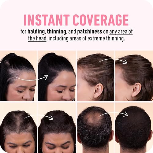 BOLDIFY HAIRLINE POWDER DARK BROWN ROOT TOUCH UP, GRAY COVERAGE BALD SPOT CONCEALER