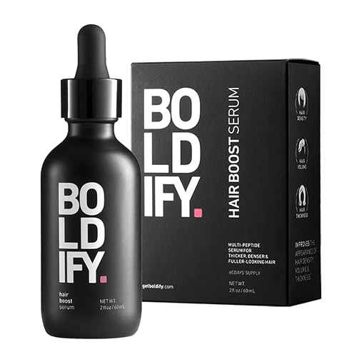 BOLDIFY HAIR GROWTH SERUM 2OZ 30 NATURAL BOOSTERS 4 PEPTIDES FOR THICKER, FULLER HAIR
