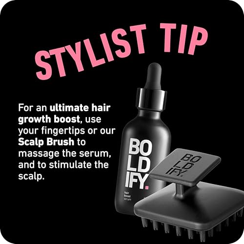 BOLDIFY HAIR GROWTH SERUM 2OZ 30 NATURAL BOOSTERS 4 PEPTIDES FOR THICKER, FULLER HAIR