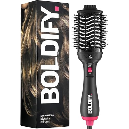 BOLDIFY PROFESSIONAL CHARCOAL HAIR DRYER BRUSH WITH VOLUMTECH ANTI-FRIZZ ION TECHNOLOGY