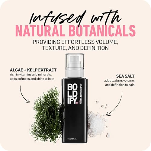 BOLDIFY HAIR THICKENING SPRAY 8OZ - VOLUME TEXTURE BOOSTER FOR MEN WOMEN, STYLIST RECOMMENDED