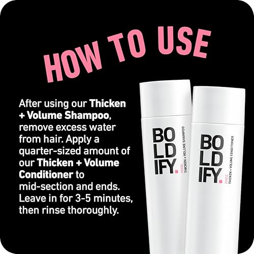 BOLDIFY THICKENING CONDITIONER WITH BIOTIN FOR HAIR VOLUME, REPAIR NOURISHMENT MEN WOMEN