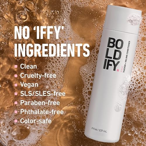 BOLDIFY THICKENING CONDITIONER WITH BIOTIN FOR HAIR VOLUME, REPAIR NOURISHMENT MEN WOMEN