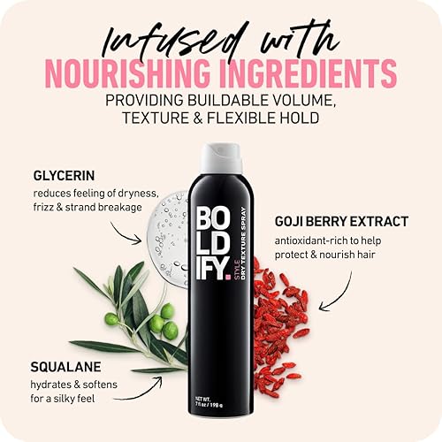 BOLDIFY DRY TEXTURE SPRAY VOLUMIZING TEXTURIZING SPRAY FOR FINE HAIR, MEN WOMEN